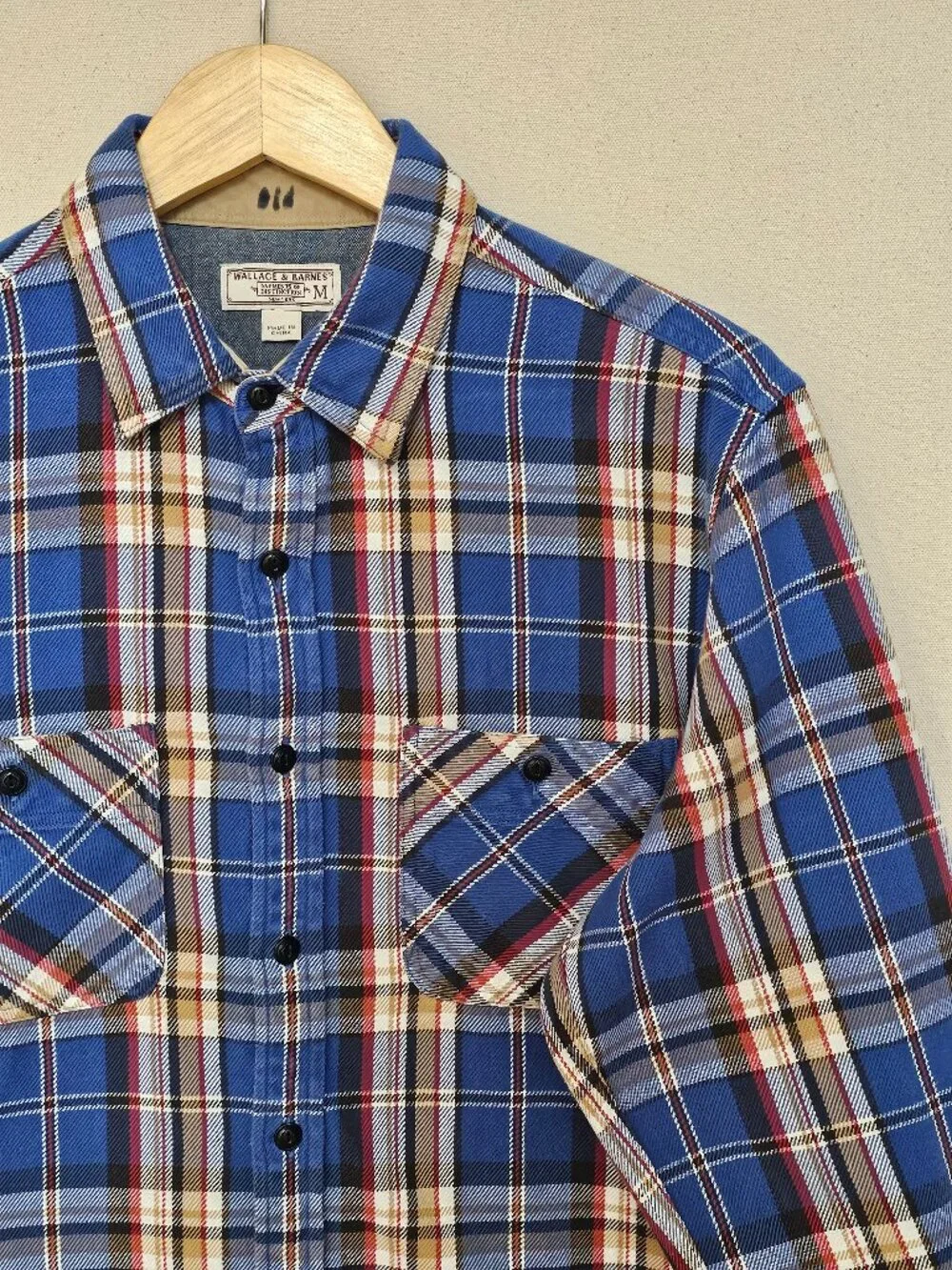 Wallace & Barnes Heavy Flannel Work Shirt M